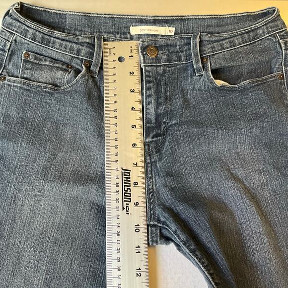 Levi’s 505 Straight Leg Women Jeans size 10M Blue W30 L32 Mid Rise Boot Cut - Picture 5 of 12